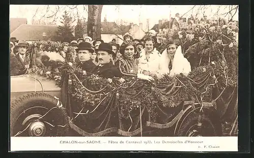 AK Chalon-sur-Saone, Fetes de Carnaval 1933, Les Desmoiselles d`Honneur, Fasching