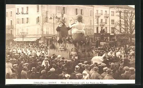 AK Chalon-sur-Saone, Fetes de Carnaval 1933, La Poule au Pot, Fasching