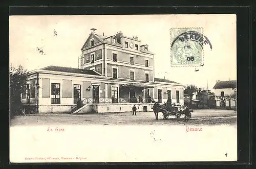 AK Beaune, La Gare, Bahnhof