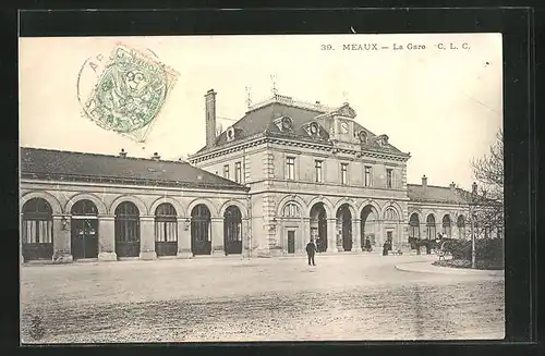 AK Meaux, La Gare, Bahnhof