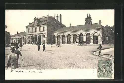 AK Meaux, La Gare, Bahnhof
