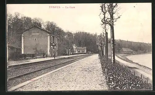 AK Vosves, La Gare, Bahnhof