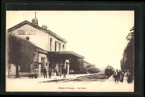 AK Maison-Rouge, La Gare, Bahnhof