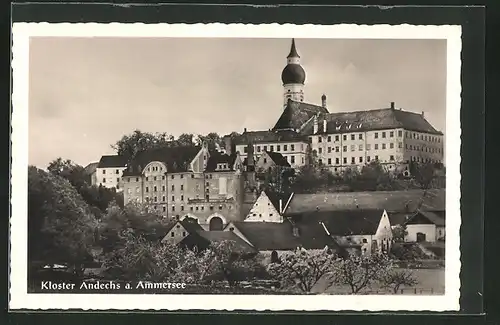 AK Kloster Andechs a. Ammersee, Ortsansicht mit Kloster