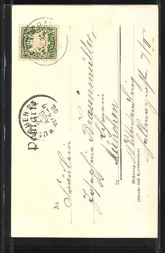 AK Birkenstein, Ortspartie mit Kirche im Gebirge