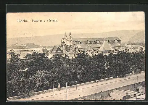 AK Praha, Výstavy, Blick auf das Ausstellungsgelände