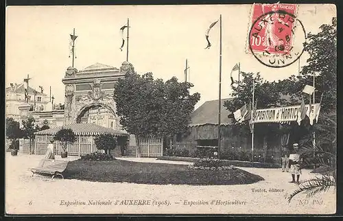AK Auxerre, Exposition Nationale 1908, Exposition d'Horticulture