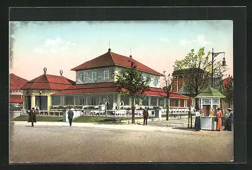 AK Leipzig, Intern. Baufachausstellung mit Sonderausstellung 1913, Weinrestaurant des Centraltheaters
