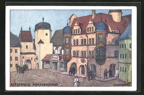 Künstler-AK Leipzig, Intern. Baufachausstellung mit Sonderausstellung 1913, Fürstenhaus