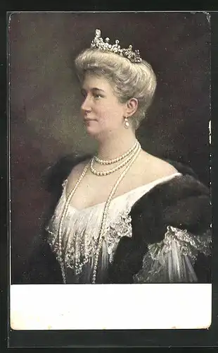 AK Portrait einer jungen Kaiserin Auguste Victoria mit Diadem