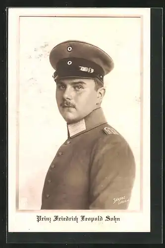AK Portrait des charmanten Prinz Friedrich Leopold Sohn in Uniform