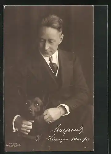AK Kronprinz Wilhelm von Preussen mit seinem Hund