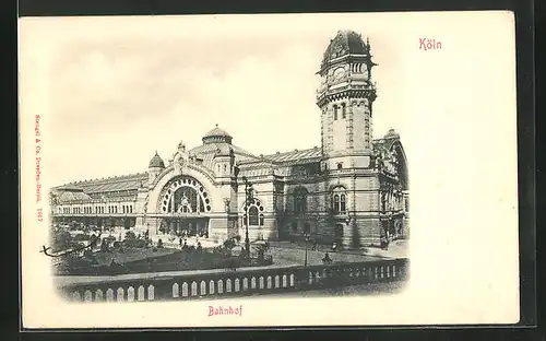 AK Köln, Blick auf das Bahnhofsgebäude