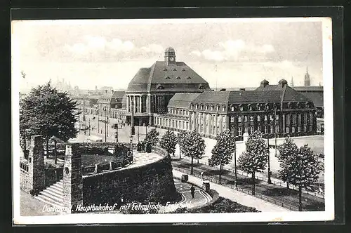 AK Dortmund, Hauptbahnhof mit Fehmlinde-Freistuhl