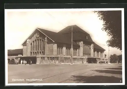 AK Darmstadt, Vorplatz am Hauptbahnhof