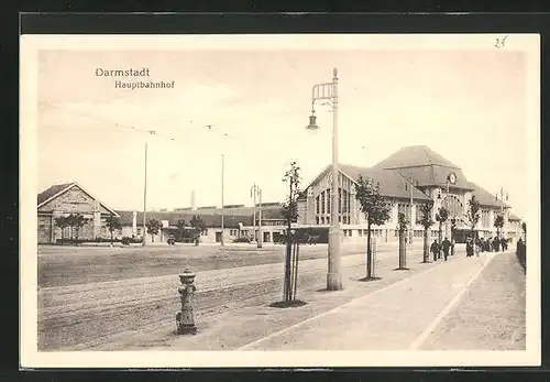 AK Darmstadt, Vorplatz am Hauptbahnhof