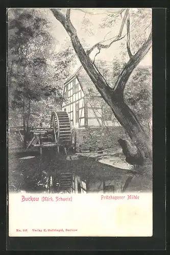 AK Buckow / Märk. Schweiz, Pritzhagener Mühle