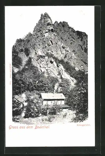 AK Thale, Gasthaus Königsruhe im Bodethal