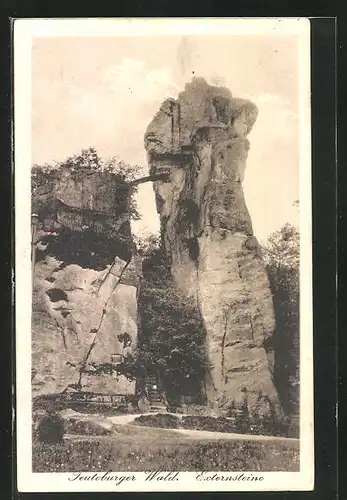 AK Externsteine / Teutoburger Wald, Partie am Turmfelsen