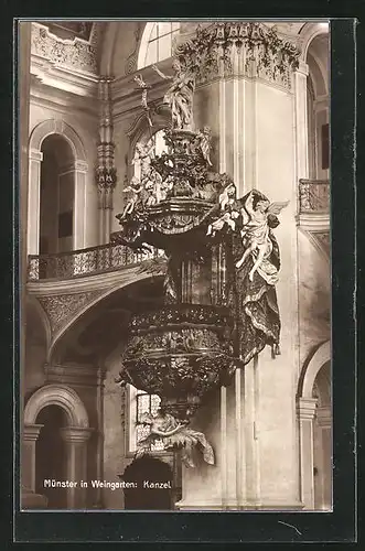 AK Weingarten / Württemberg, Kanzel im Münster
