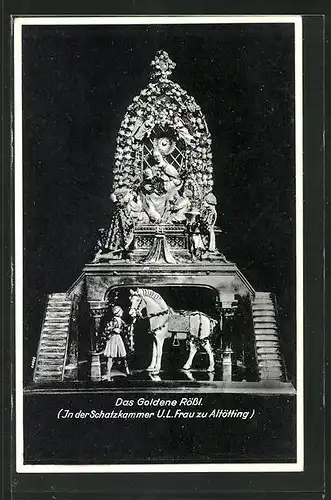 AK Altötting, Das Goldene Rössl in der Schatzkammer U. L. Frau zu Altötting
