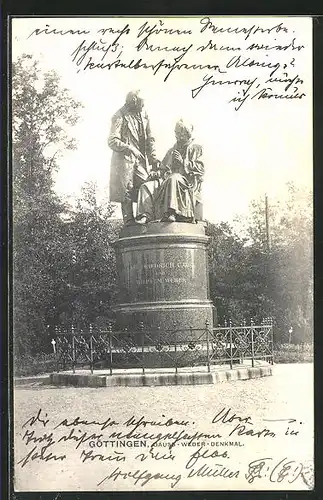 AK Göttingen, Gauss-Weber-Denkmal