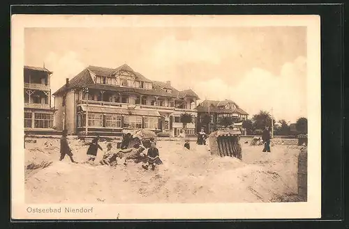 AK Niendorf / Ostsee, Strandpartie