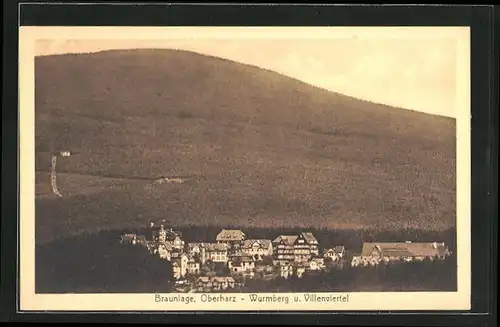 AK Braunlage / Harz, Wurmberg und Villenviertel