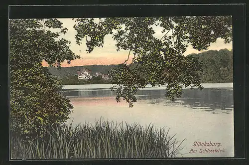 AK Glücksburg, Uferpartie am Schlossteich