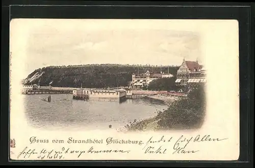 AK Glücksburg, Blick zum Strandhotel