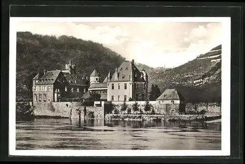 AK Gondorf a.d. Mosel, Blick zur Burg von der Leyen