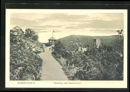 AK Manderscheid /Eifel, Oberburg und Kaisertempel