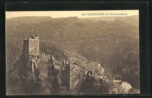 AK Manderscheid /Eifel, Blick zur Niederburg