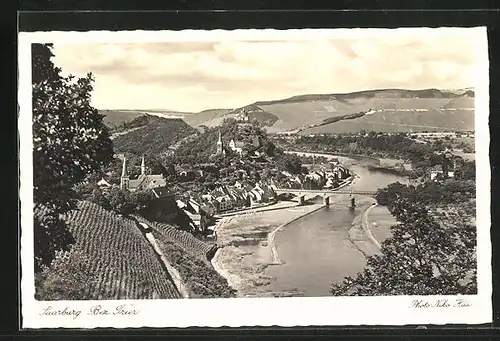 AK Saarburg /Saar, Gesamtansicht aus der Vogelschau