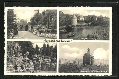 AK Hardenberg-Neviges, Haus Nazareth, Schloss Hardenberg, Kapelle auf dem Marienberg, Christi Himmelfahrt