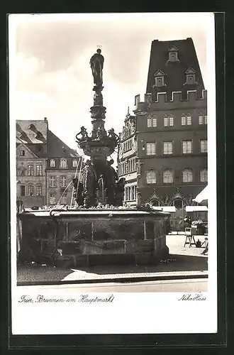 AK Trier, Brunnen am Hauptmarkt