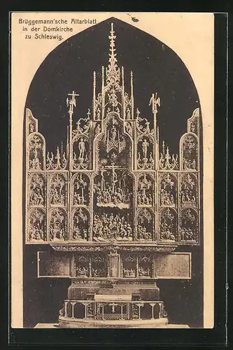 AK Schleswig, Brüggemann`sches Altarblatt in der Domkirche