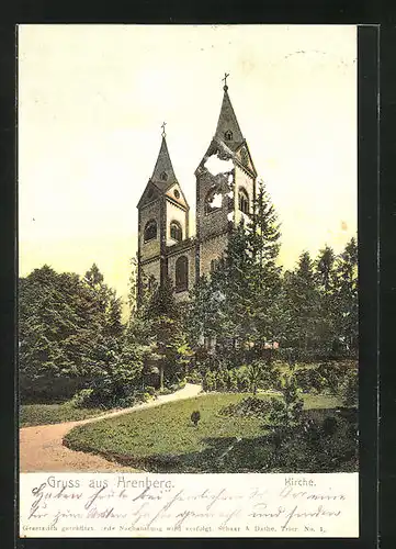 AK Arenberg, Blick zur Kirche