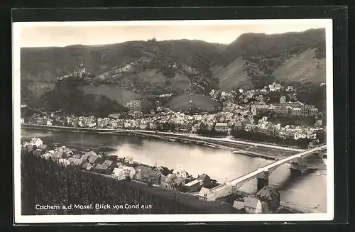 AK Cochem a.d. Mosel, Blick von Cond aus