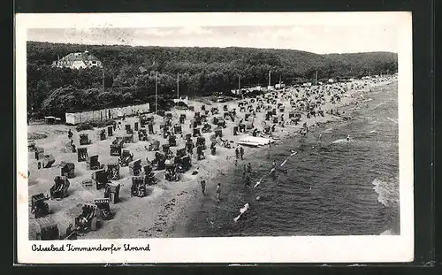 AK Ostseebad Timmendorferstrand, der Strand aus der Vogelschau