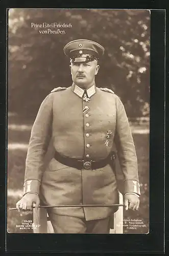 AK Prinz Eitel Friedrich von Preussen in Uniform