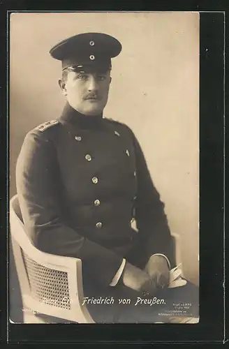 AK Prinz Eitel Friedrich von Preussen in Uniform