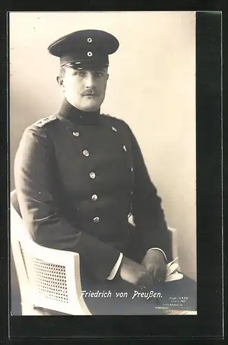 AK Prinz Eitel Friedrich von Preussen in Uniform