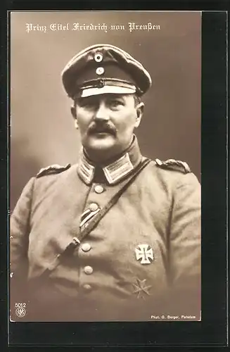 AK Prinz Eitel Friedrich von Preussen in Uniform