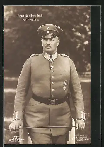 AK Prinz Eitel Friedrich von Preussen in Uniform