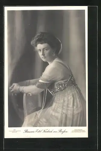 AK Prinzessin Eitel Friedrich von Preussen im eleganten Kleid