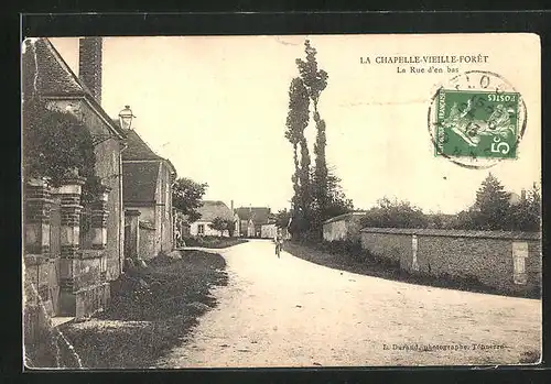 AK La Chapelle-Vieille-Foret, La Rue d`en bas