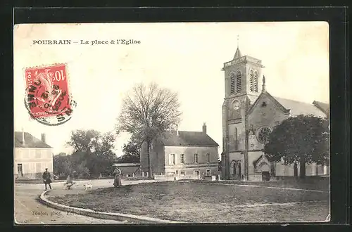 AK Pourrain, La Place et l`Eglise