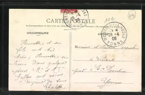 AK Montigny-la-Resle, Sechs Ansichten aus dem Ort