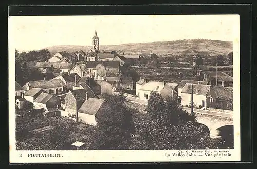 AK Pontaubert, La Vallèe Jolie - Vue gènèrale